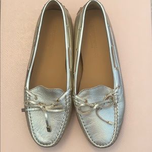 Emporio Armani gold loafer size 39